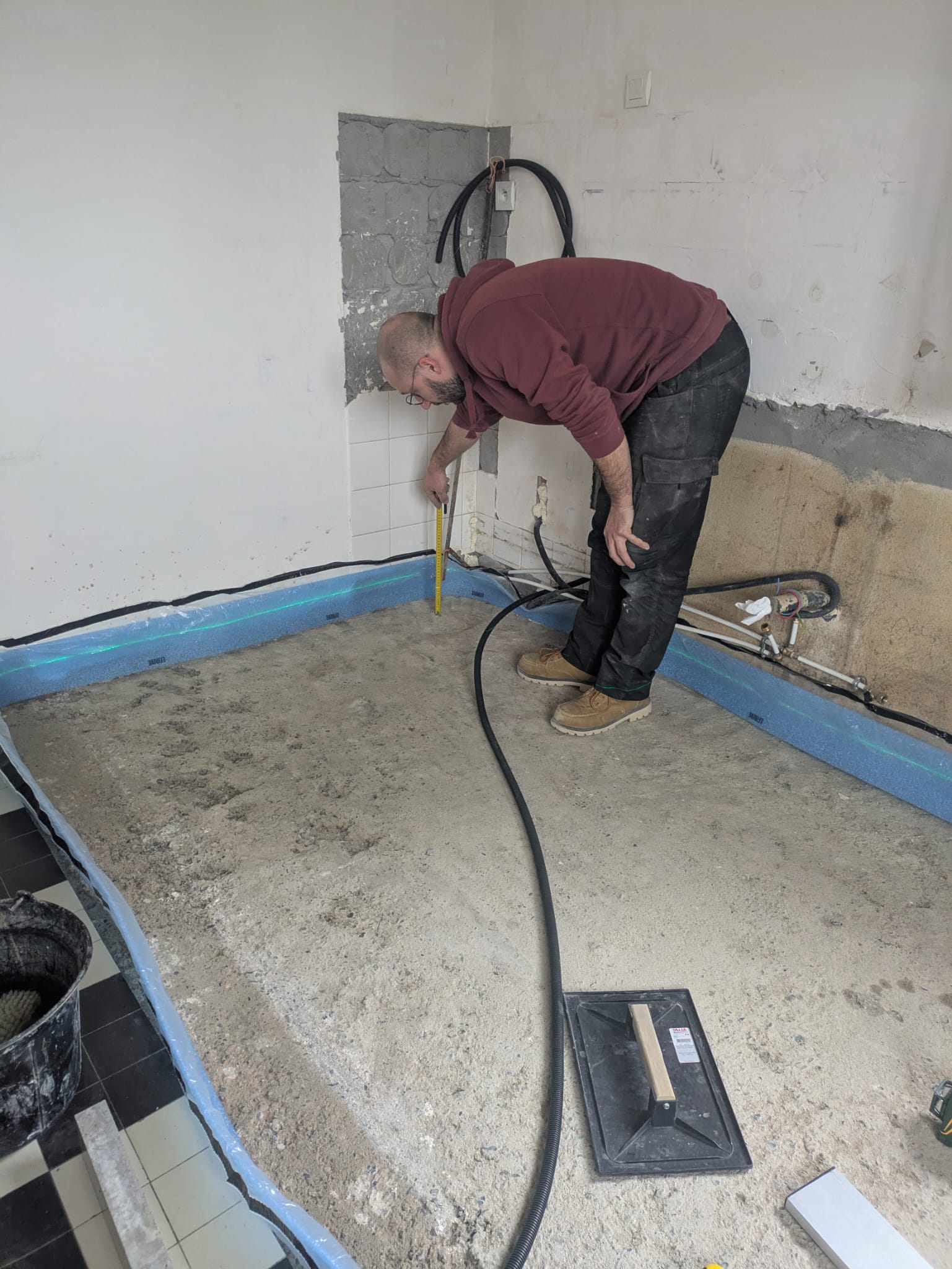 chape ciment traditionnelle