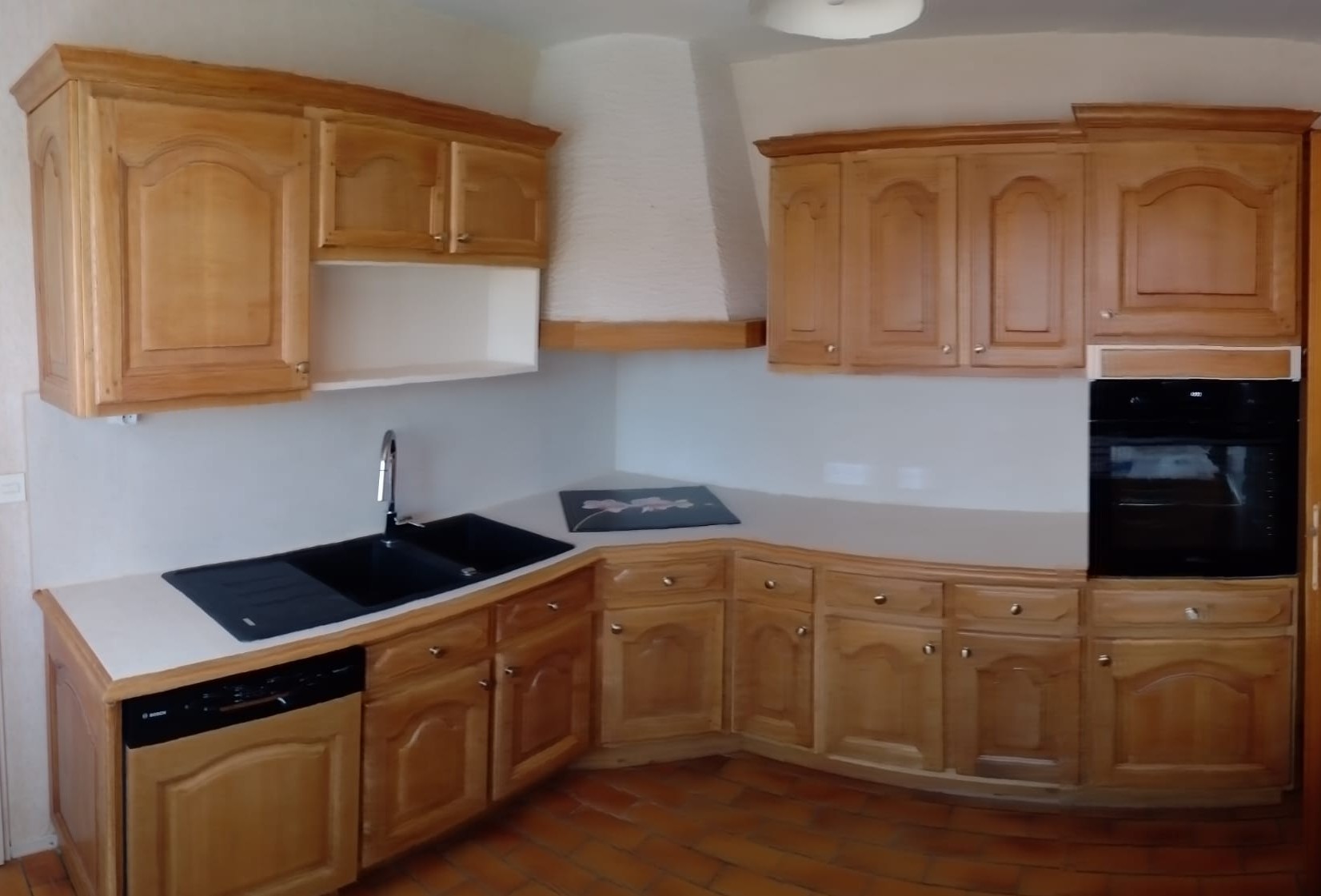 Plan de travail de cuisine en carrelage